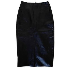 Veda leather pencil skirt